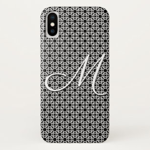 Case-Mate iPhone Case Monogramme initial géométrique noir et blanc