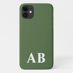 Case-Mate iPhone Case Monogramme Initial Minimal Moderne Vert