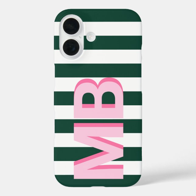 Coques Case-Mate iPhone Monogramme initial minimaliste moderne (Verso)