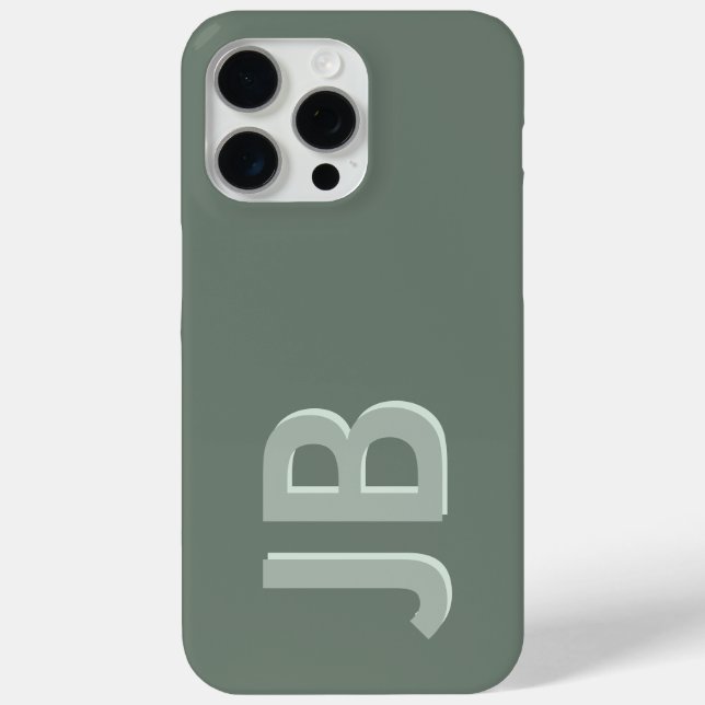 Coques Case-Mate iPhone Monogramme initial personnalisé en gras (Verso)
