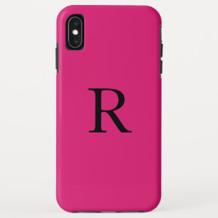 Case-Mate iPhone Case Monogramme initial rose chaud couleur solide fille