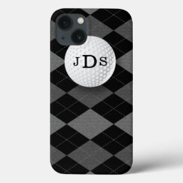 iPhone 13 Case Monogramme Jacquard gris, Golf Ball iPad Mini Case