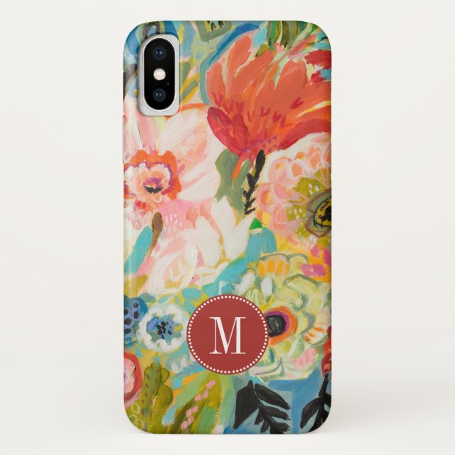 Coques Case-Mate iPhone Monogramme | Jardin secret Floral III (Dos)