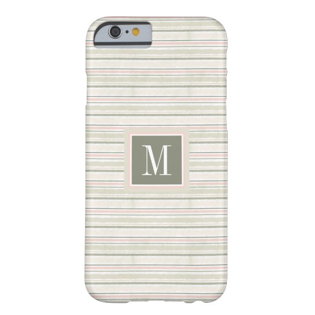 Coques Case-Mate iPhone Monogramme | la joie des rayures d'aquarelle du (Dos)