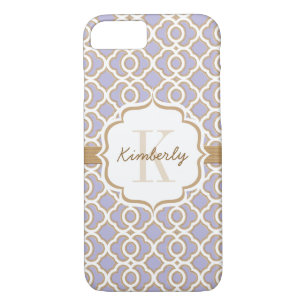 Case-Mate iPhone Case Monogramme Lavande et Quatrefol d'or