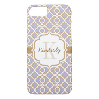 Case-Mate iPhone Case Monogramme Lavande et Quatrefol d'or