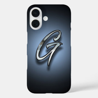 Coques iPhone 16 Monogramme Lett er G Spotlight Fond