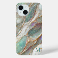 Monogramme Marbre Mère de Pearl Gold Veins Luxe