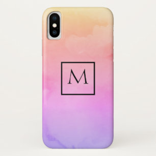 Case-Mate iPhone Case Monogramme minimaliste de rectangle d'aquarelle