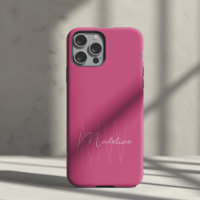 Monogramme minimaliste moderne rose