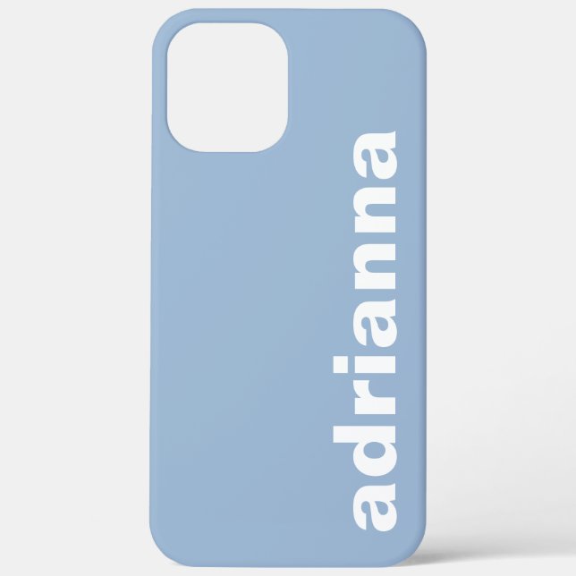 Coques Case-Mate iPhone Monogramme Moderne Bleu (Verso)