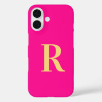 Monogramme moderne Hot rose