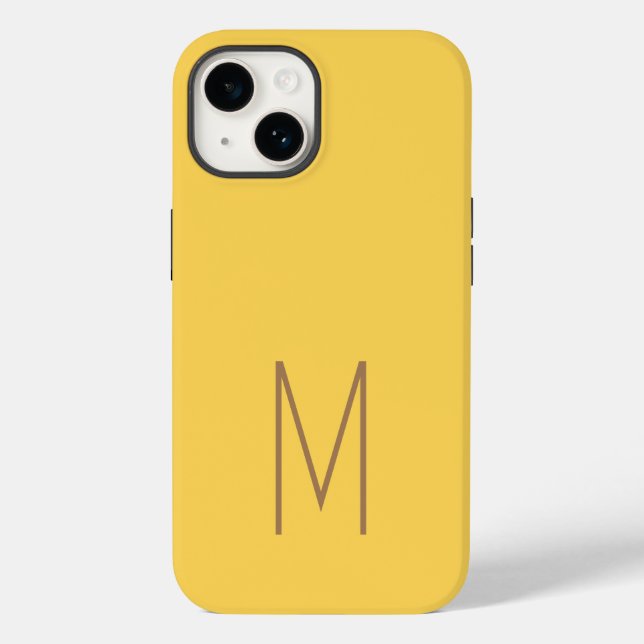 Coques Case-Mate iPhone Monogramme moderne initiale simple (Verso)
