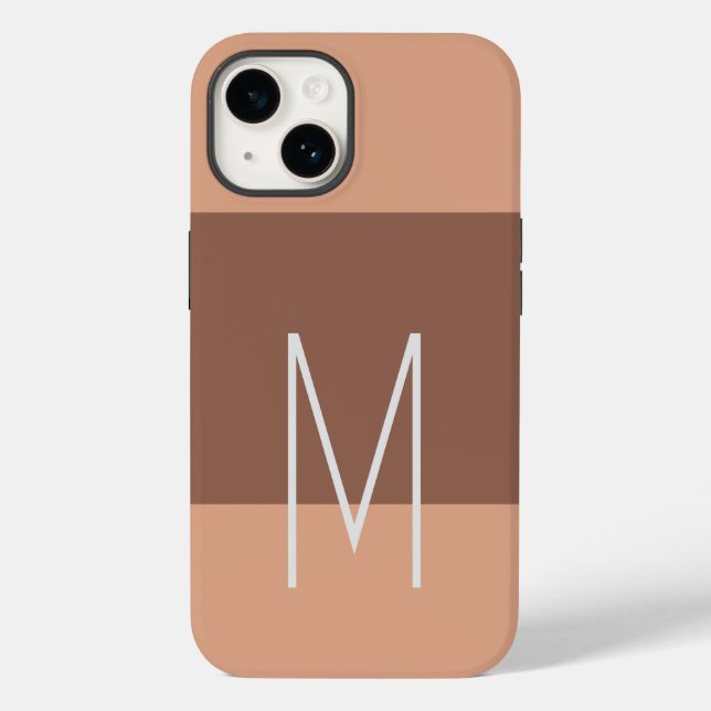 Coques Case-Mate iPhone Monogramme moderne initiale simple (Verso)