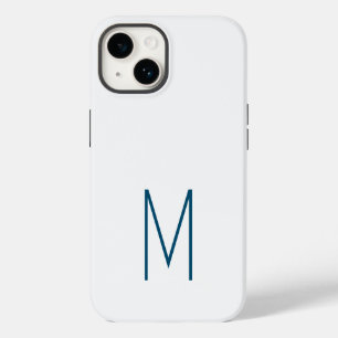 Coque Pour iPhone 14 Monogramme moderne initiale simple
