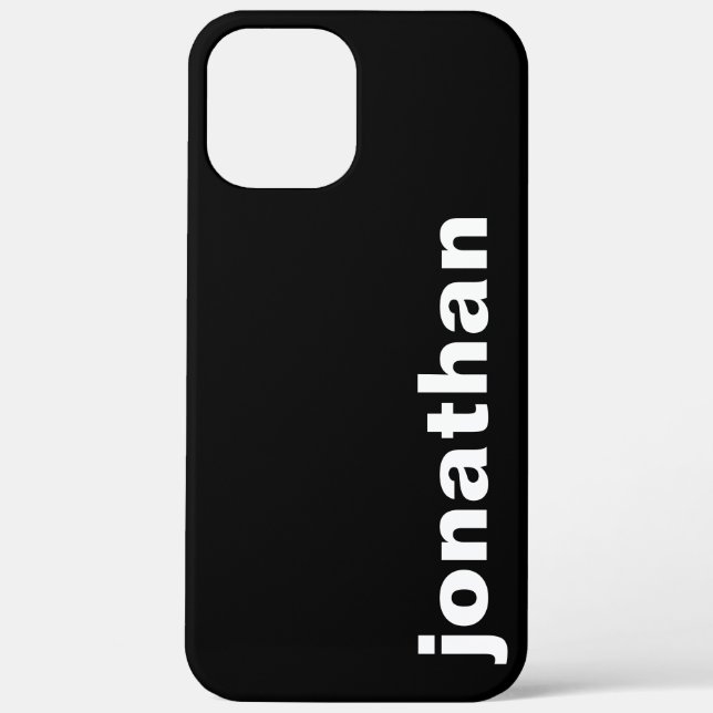 Coques Case-Mate iPhone Monogramme Moderne Noir (Verso)