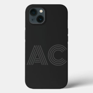 Case-Mate iPhone Case Monogramme moderne noir et gris