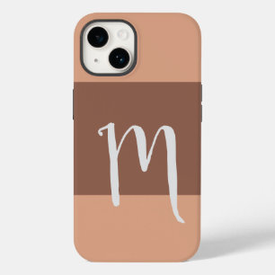 Coque Pour iPhone 14 Monogramme Moderne Peau Initiale Pastel