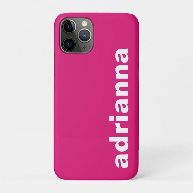 Coques Case-Mate iPhone Monogramme Moderne Rose Chaud (Dos)
