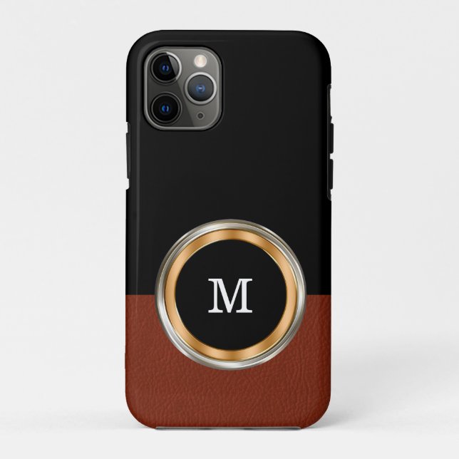 Coques Case-Mate iPhone Monogramme Monogram Art Cuir Classique (Dos)