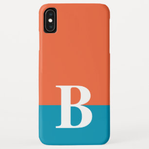 Case-Mate iPhone Case Monogramme Monogramme Simple Moderne Orange Bleu