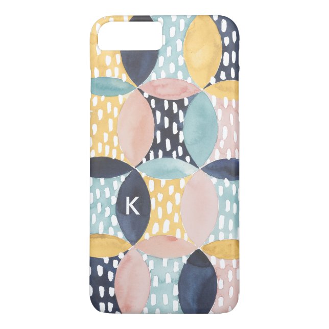 Coques Case-Mate iPhone Monogramme | Motif circulaire Abstrait (Dos)