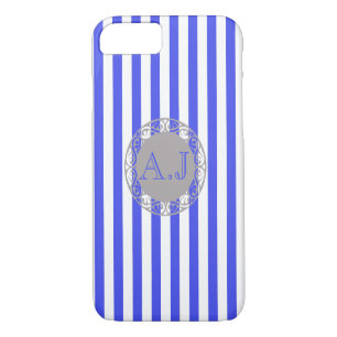 Coque Case-Mate Pour iPhone Monogramme Motif cool Bleu