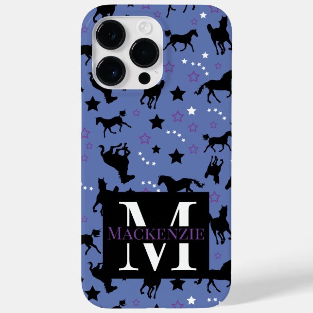 Coques Case-Mate iPhone Monogramme Motif de cheval équestre de la Gallopin (Verso)