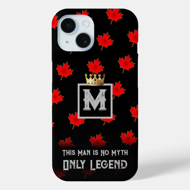 Coques Case-Mate iPhone Monogramme MYTH et LEGEND sur NOIR (Verso)