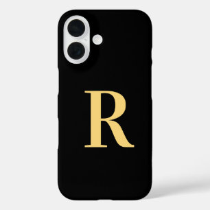 Coques iPhone 16 Monogramme Noir