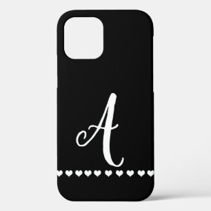 Case-Mate iPhone Case Monogramme noir et blanc initial