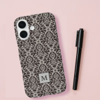 Monogramme noir gris foncé