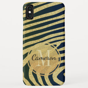 Case-Mate iPhone Case Monogramme Noir Zèbre-Peau Sur Or