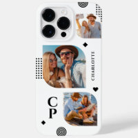 Monogramme Nom 3 Photo Collage tendance moderne