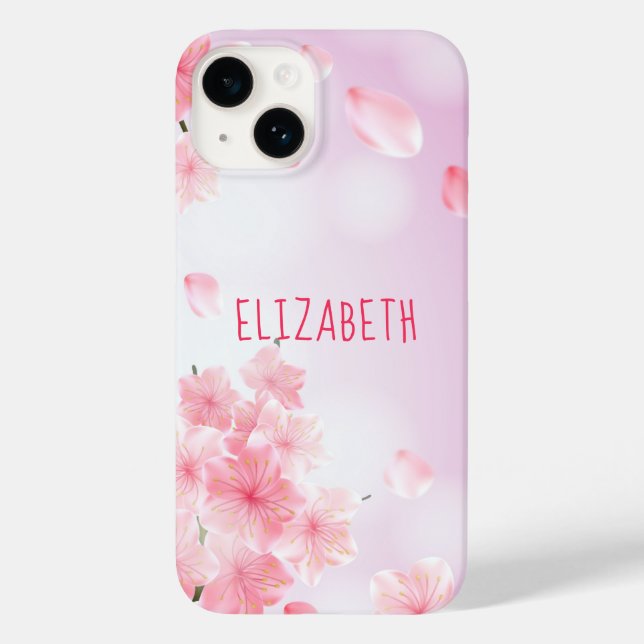 Coques Case-Mate iPhone Monogramme Nom Rose Floral Feminine Plutôt (Verso)