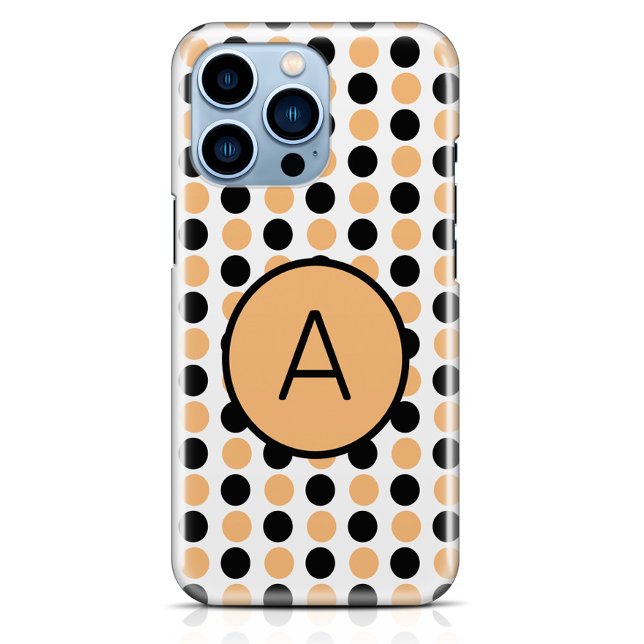 Coques Case-Mate iPhone Monogramme orange et noir (Créateur téléchargé)