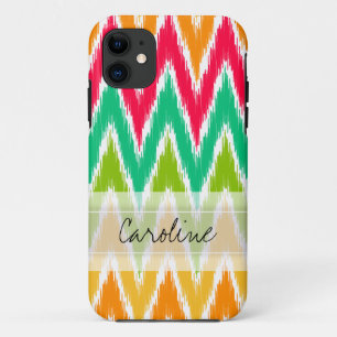 Case-Mate iPhone Case Monogramme Orange Turquoise Ikat Chevron Zig Zag M