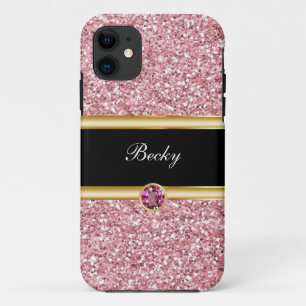 Case-Mate iPhone Case Monogramme pailleté de strass fantaisie classe