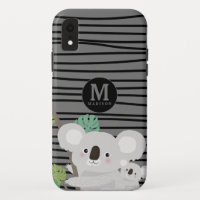 Monogramme Peek-a-Boo Koala Mama et Bébé