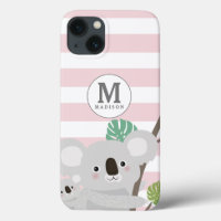 Monogramme Peek-a-Boo Koala Mama et Bébé