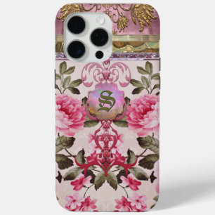 Coque iPhone 15 Pro Max Monogramme Peony Place