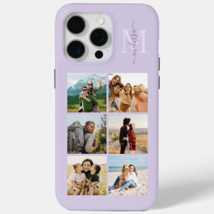Coque iPhone 15 Pro Max Monogramme Personnalisé 6 Photo Collage