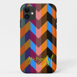 Etui iPhone Case-Mate Monogramme personnalisé coloré Chevron Zigzag 6