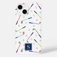 Monogramme personnalisé Cute Motif de golf Femmes