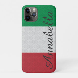 Case-Mate iPhone Case Monogramme personnalisé Drapeau italien Dégâts