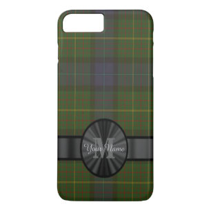 Coque iPhone 8 Plus/7 Plus monogramme personnalisé écossais vert