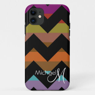 Etui iPhone Case-Mate Monogramme personnalisé Géométrique Chevron Zigzag