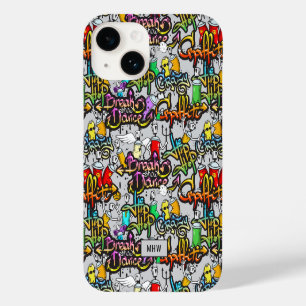 Coque Pour iPhone 14 monogramme personnalisé Graffiti Hip hop