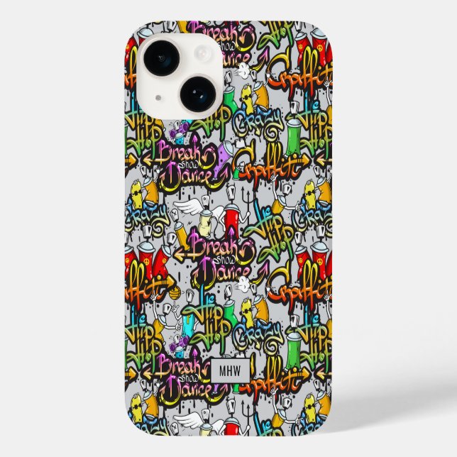 Coques Case-Mate iPhone monogramme personnalisé Graffiti Hip hop (Verso)