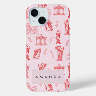 Coque Pour iPhone 15 Monogramme personnalisé Grec Ancien Statue Cadeaux